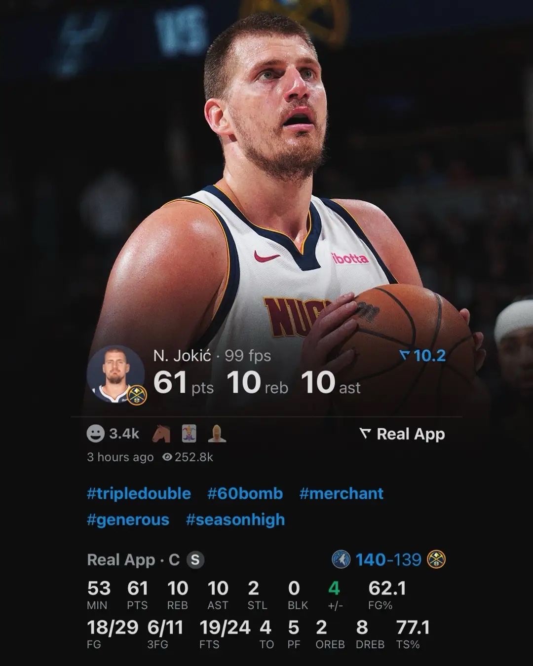 掘金负于篮网,约基奇罚球线外惜败 掘金负于篮网,约基奇罚球线外惜败